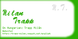 milan trapp business card